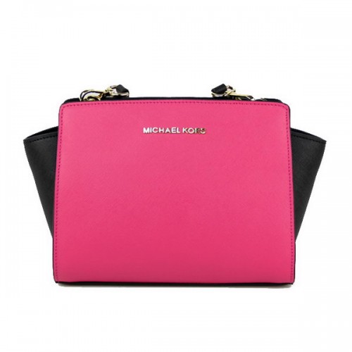 Michael Kors Mini Selma Messenger Bag MK8804 Pesca e nero