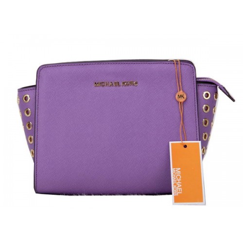 Michael Kors Mini Selma Messenger Bag Pelle originale MK1889 Lavanda