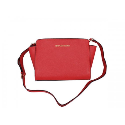 Michael Kors Mini Selma Messenger Bag Pelle originale MK8701 Rosso