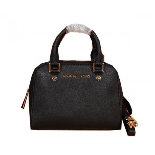 Borsa con manico superiore in pelle Saffiano originale Michael Kors MK2603 nera