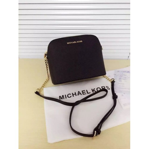 Borsa con manico superiore in pelle Saffiano originale Michael Kors MK2608 nera