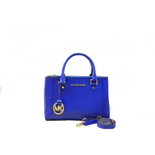 Michael Kors Selma Borsa tote originale in pelle Saffiano MK1993 Royal