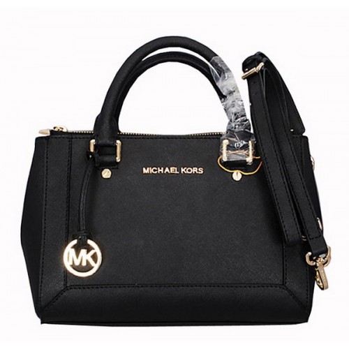 Borsa tote Michael Kors Selma piccola in pelle Saffiano MK8705 nera