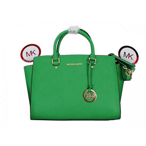Michael Kors Selma Borsa a cartella con cerniera superiore 8700 verde