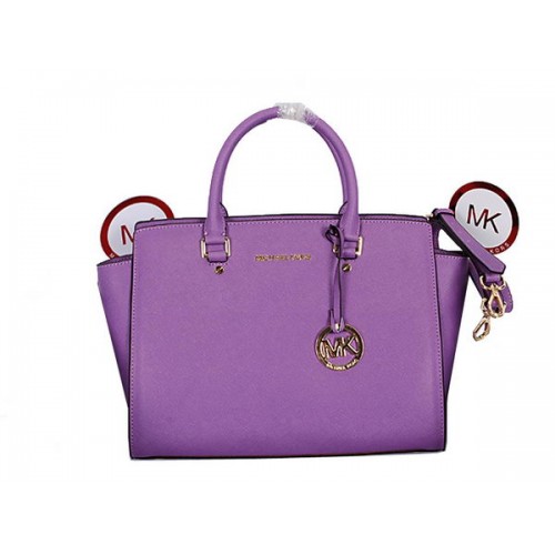 Michael Kors Selma Borsa a cartella con cerniera superiore 8700 Viola