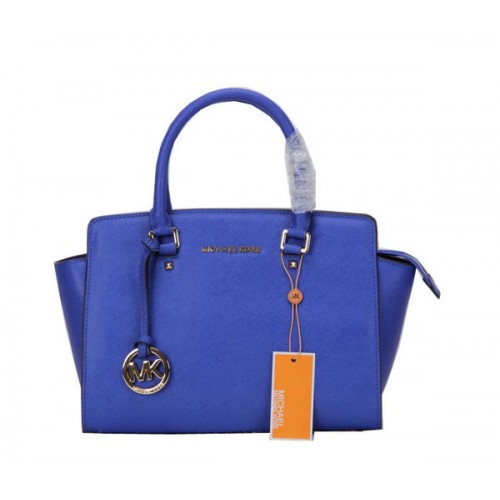 Michael Kors Selma Borsa a cartella con cerniera superiore MK1867 Blu