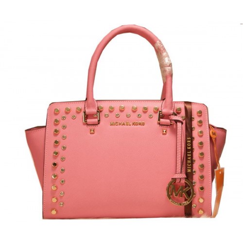 Michael Kors Selma Borsa a cartella con cerniera superiore MK1887 Rosa