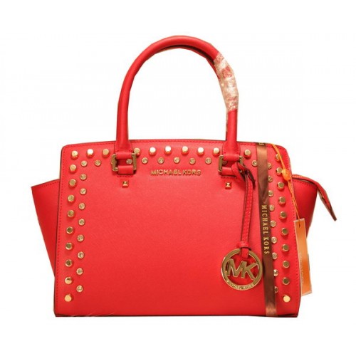 Michael Kors Selma Borsa a cartella con cerniera superiore MK1887 Rossa