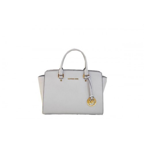 Michael Kors Selma Borsa a cartella con cerniera superiore MK1990 Grigio