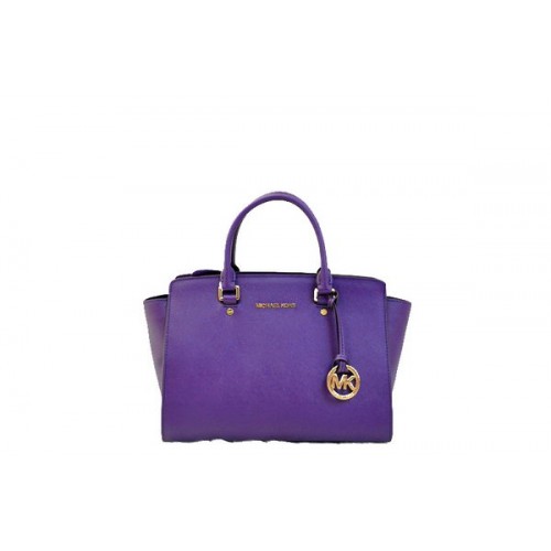 Michael Kors Selma Top-Zip Borsa a cartella MK1990 Viola