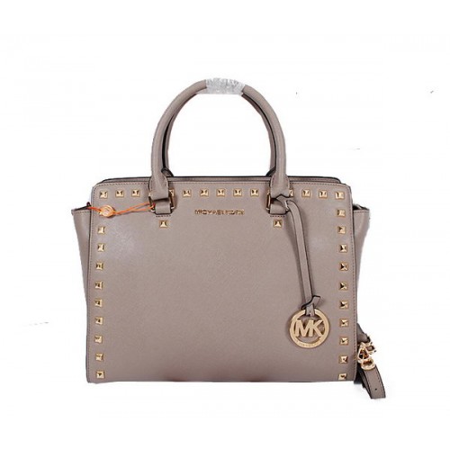 Michael Kors Selma Borsa a cartella con cerniera superiore MK8710 Grigio