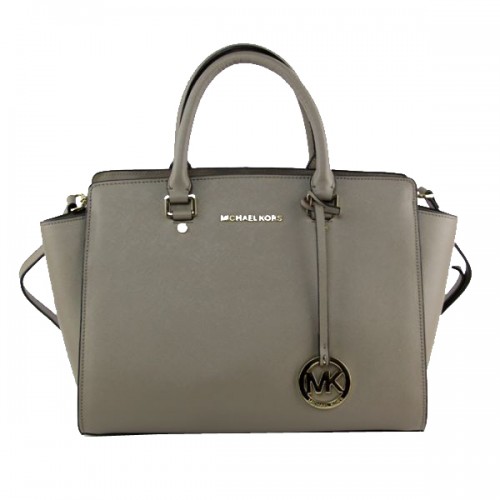 Michael Kors Selma Borsa a cartella con cerniera superiore MK8803 Grigio