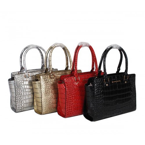 Michael Kors Selma Borsa a cartella con cerniera superiore MK9558 Pelle di coccodrillo