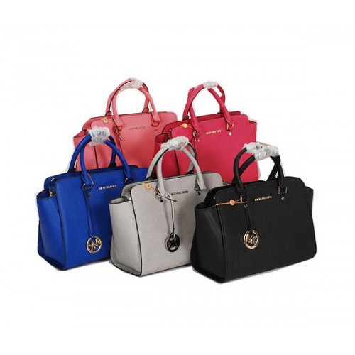 Michael Kors Selma Top-Zip Borsa a cartella in pelle originale MK6279