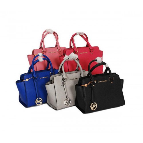 Michael Kors Selma Top-Zip Borsa a cartella in pelle originale MK6280