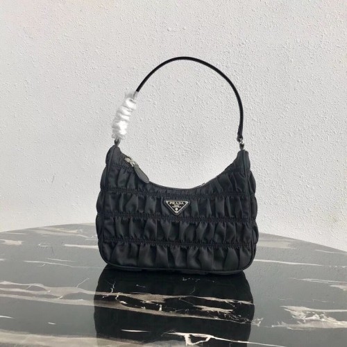Mini borsa Prada in Nylon e pelle Saffiano 1NE204 nera