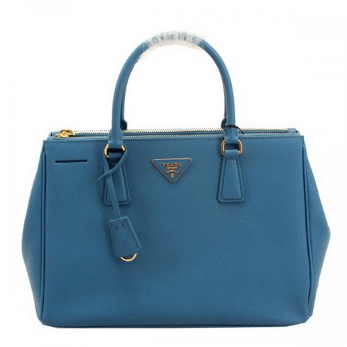 Prada BN2274 Borsa tote in pelle Saffiano 33CM blu cielo