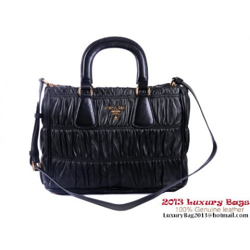 Prada BN2394 Gaufre Nappa Borsa tote in pelle nera