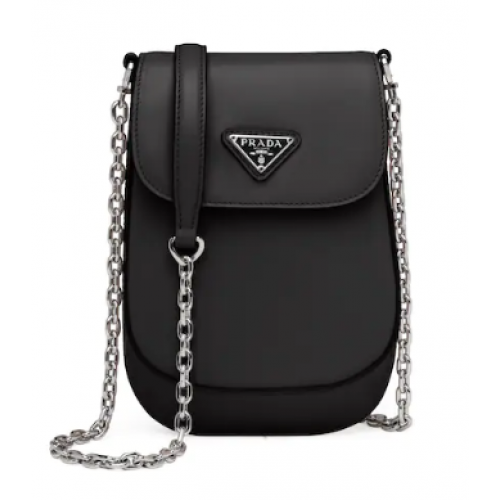 Mini borsa Prada in pelle spazzolata 1BH185 nera