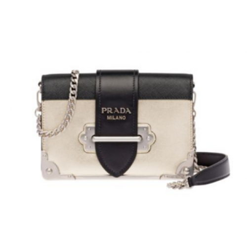 Borsa Prada Cahier in pelle di vitello 1BH018 oro
