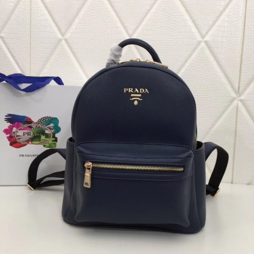 Prada Zaino in pelle di vitello 2819 blu scuro
