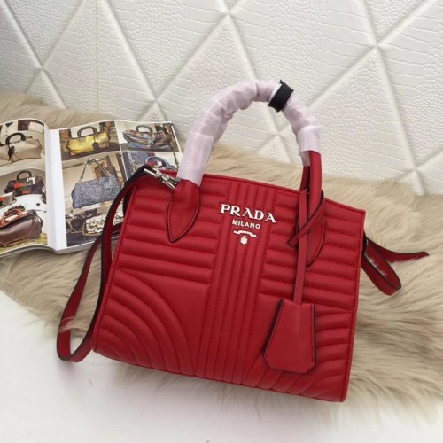 Prada Borsa in pelle di vitello 1BA045 rossa