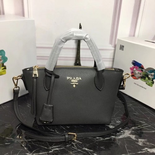 Prada Borsa in pelle di vitello 1BA111 grigia