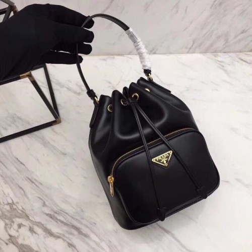 Prada Borsa in pelle di vitello N1865 nera