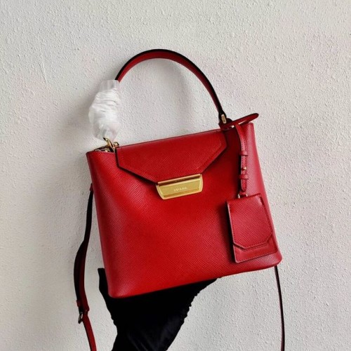 Borsa Prada in pelle di vitello 1BN012 rossa