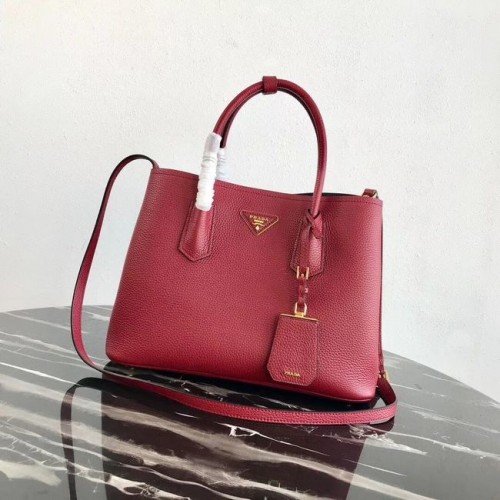 Prada Borsa in pelle di cervo 1BG008 rossa
