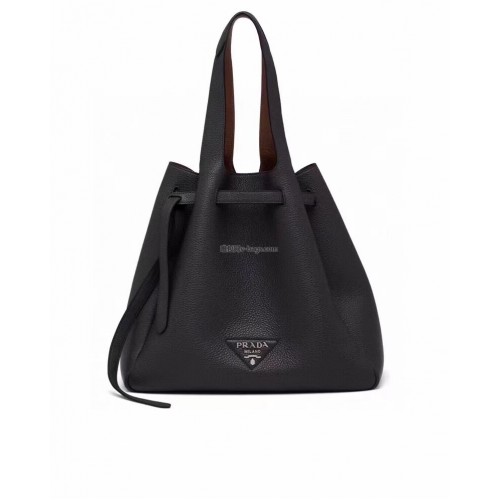 Prada borsa a tracolla in pelle di cervo 1BG339 nera