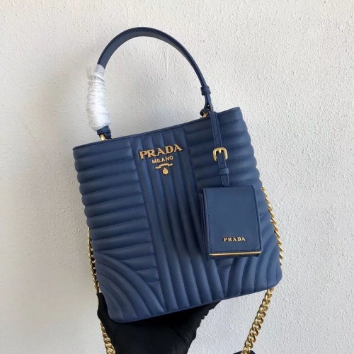 Borsa Prada Double Saffiano in pelle di vitello originale 1BA212 blu