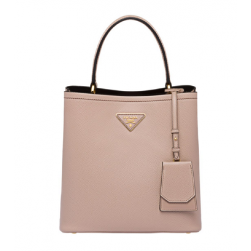 Borsa Prada Double in pelle Saffiano 1BA212 rosa