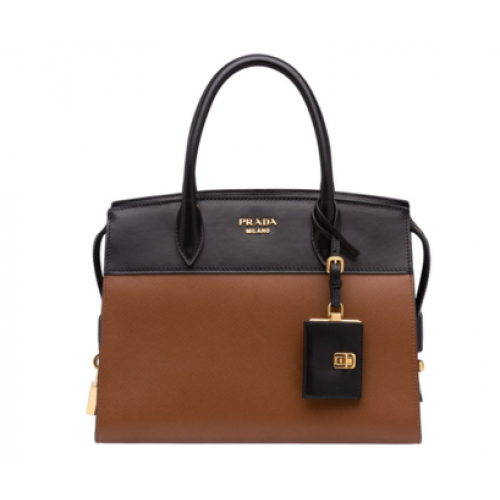 Borsa Prada Esplanade 1BA046 marrone e nera