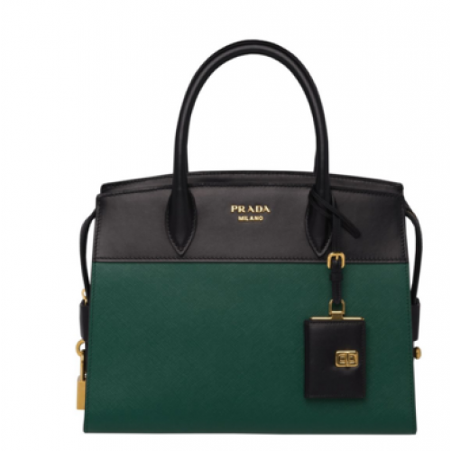 Borsa Prada Esplanade 1BA046 verde e nera