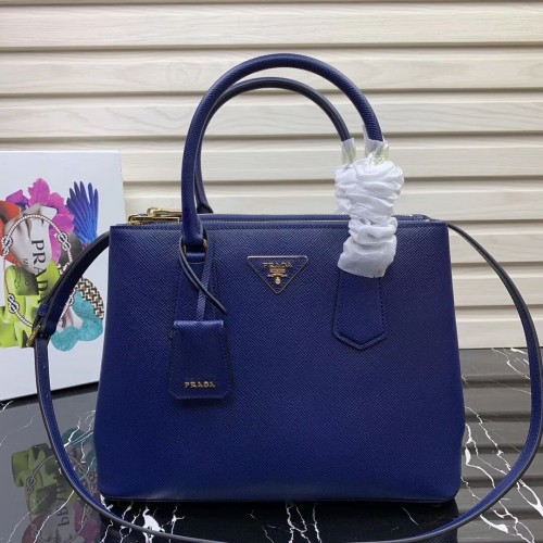 Borsa Prada Galleria in Pelle Saffiano 1BA232 Blu