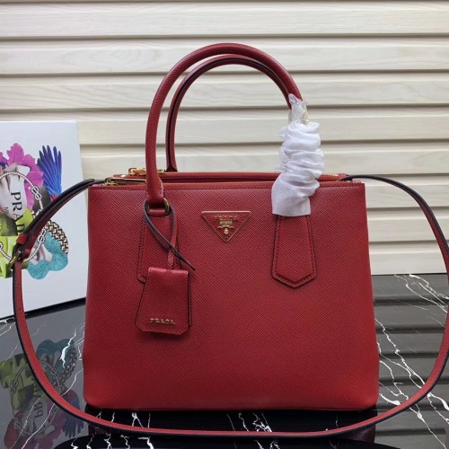 Borsa Prada Galleria in Pelle Saffiano 1BA232 Rossa