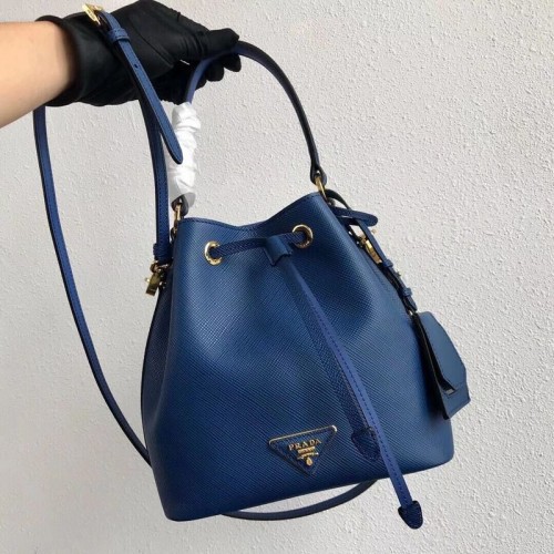 Borsa Prada Galleria in Pelle Saffiano 1BE032 Blu