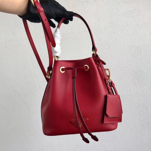 Borsa Prada Galleria in Pelle Saffiano 1BE032 Rossa