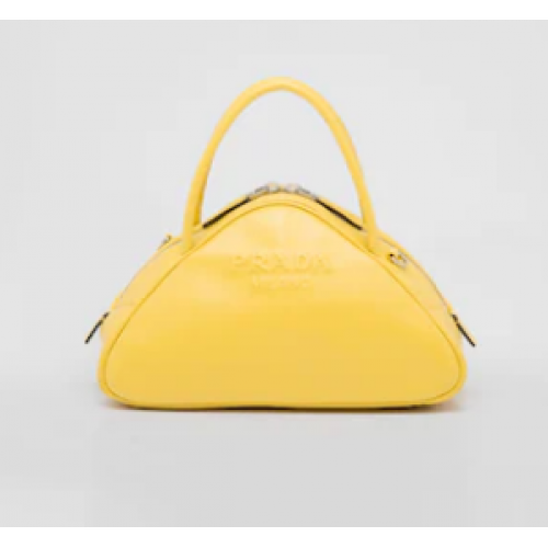 Prada Borsa Triangolo in Pelle 1BB082 gialla