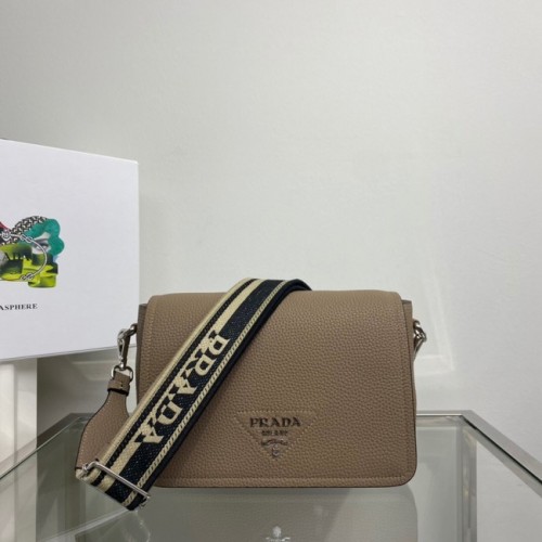 Prada Borsa in pelle con tracolla 1BD314 grigia