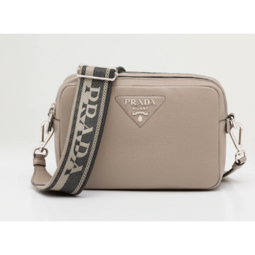 Prada Borsa in pelle con tracolla 1BH082 grigia