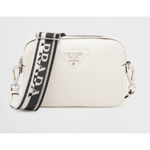 Prada Borsa in pelle con tracolla 1BH082 bianca