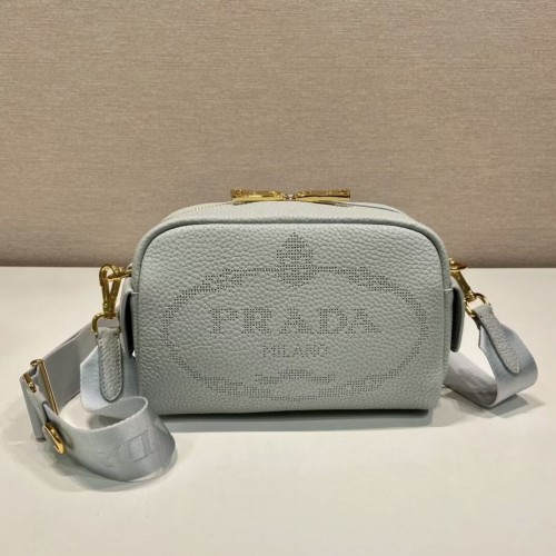 Prada Borsa in pelle con tracolla 1DH781 celeste