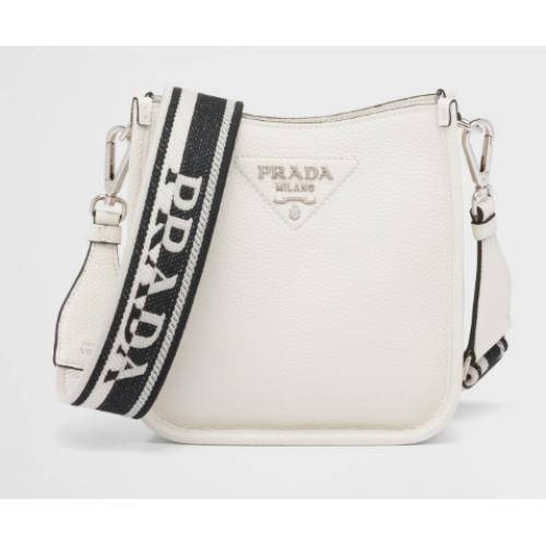 Prada Mini borsa a tracolla in pelle 1BH191 bianca