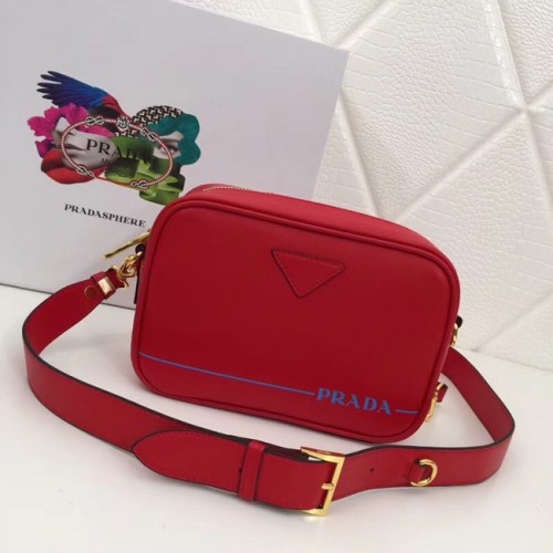 Prada Borsa a spalla in pelle 1BH093 rossa