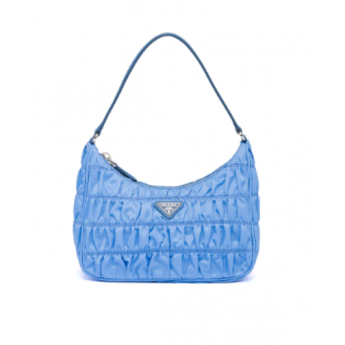 Mini borsa Prada in Nylon e pelle Saffiano 1NE204 blu