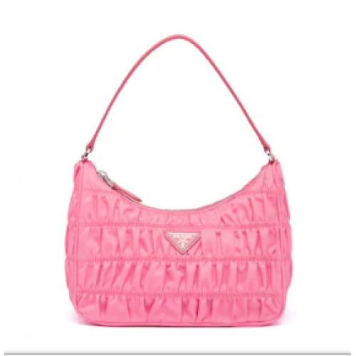 Mini borsa Prada in Nylon e pelle Saffiano 1NE204 rosa