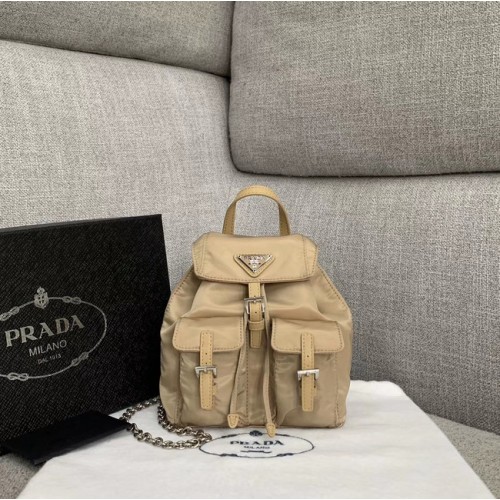 Prada Zaino mini in nylon 1BH029 albicocca