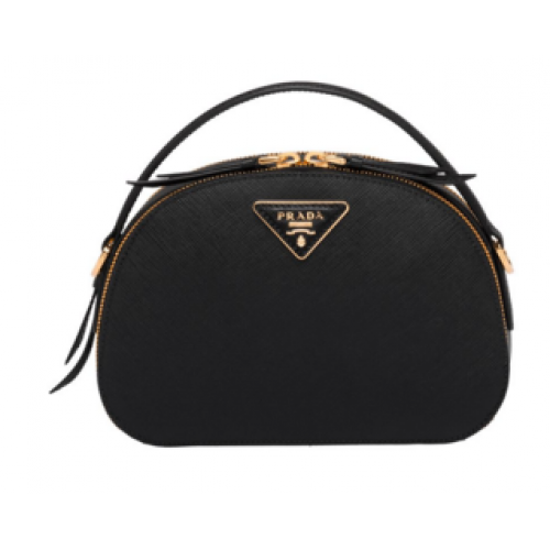 Borsa Prada Odette in pelle Saffiano 1BH123 nera